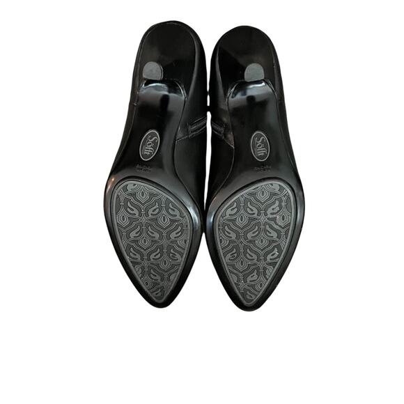 Sofft Womens Leather Ankle Booties Heels Size 10 M Belvedere 1048101 Black - Picture 7 of 10